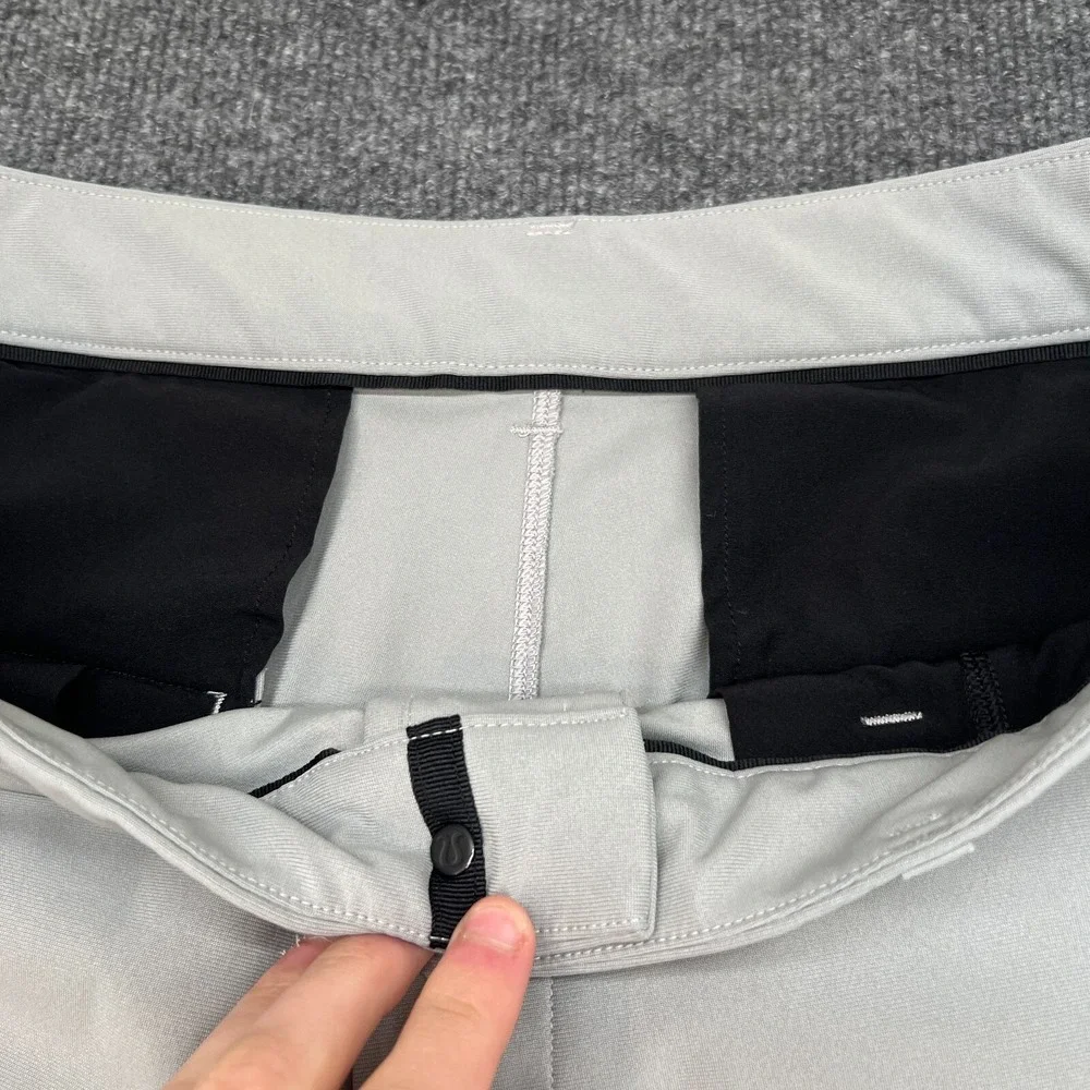Lululemon Commission Pants Mens 36x30 Silver Drop Slim Fit Performance M5AF1S